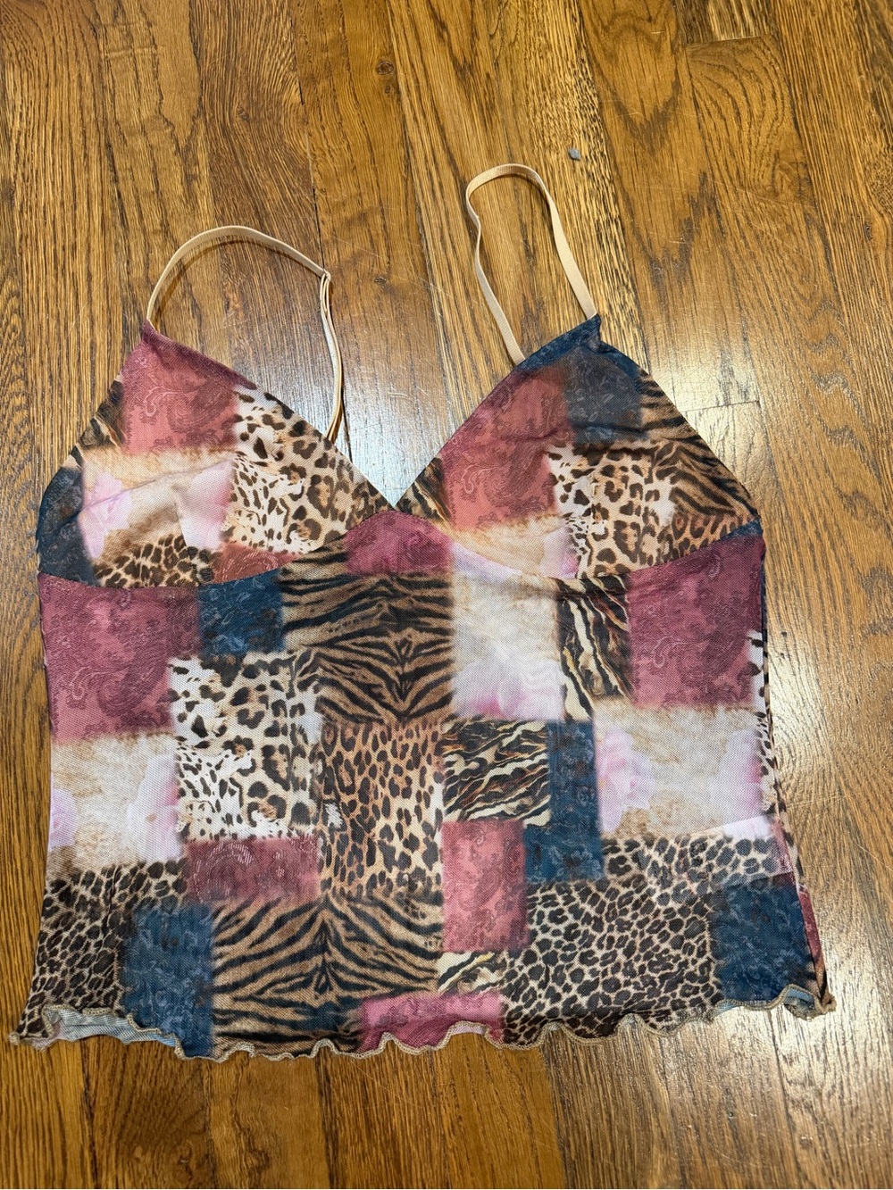 Edikted Multicolor Animal Patchwork Cami Top